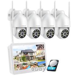 1080P 3MP Wireless Security Camera System PTZ Audio Cam 8CH NVR WIFI Monitor 1TB