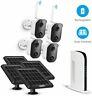 1080P Battery Solar Powered Wireless WiFi IP 4CH NVR Camera System Two-Way Audio