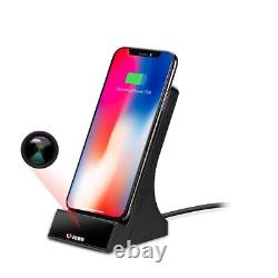 1080P HD WiFi Surveillance Wireless Phone Charger Camera Security Cam Live View