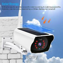 1080P HD Wireless Solar Powered IP67 Camera WiFi Security Night Vision Cam Alarm