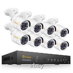 16 Channel 1080P Security Camera System 16CH H. 265+ 4-in-1 DVR 2MP Outdoor Cams