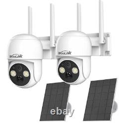 1/2PCS 4MP Solar Security Camera Wireless Outdoor 2.5K Solar/Battery Powered Cam