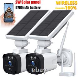 2Cams Wireless Outdoor Home Security Camera System 2W Solar Powered Audio Wifi