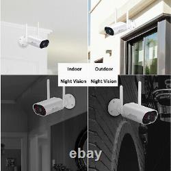 2K Security Camera System Wireless 8CH NVR 5MP Audio Night Vision Outdoor 1TB HD