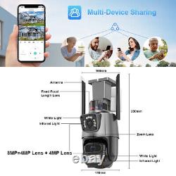 2PCS Dual Lens 1080P WiFi IP Camera Wireless Outdoor CCTV PTZ Home Security Cam