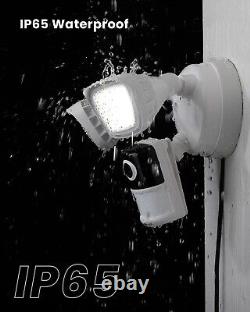 2PCS ieGeek Outdoor 2K Floodlight Camera Home WiFi Security Camera IP CCTV Cam