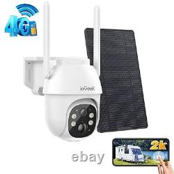 2PCS ieGeek Outdoor 4G Lte Solar Security Camera Wireless Home Battery CCTV Cam