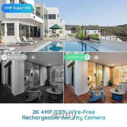 2X Reolink 2.4/5 Ghz WiFi Security Camera Rechargeable Battery Solar Powered Cam