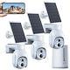 2/3/4 Solar&Battery Powered Wireless Wifi Security Camera System Outdoor PTZ Cam