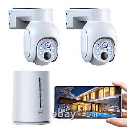 2/3/4 Solar&Battery Powered Wireless Wifi Security Camera System Outdoor PTZ Cam
