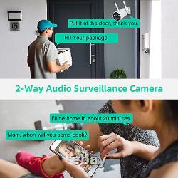 2/4Pcs Battery Cam Wireless Battery Powered Security Camera System Outdoor Wifi