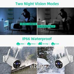 2/4Pcs Battery Cam Wireless Battery Powered Security Camera System Outdoor Wifi