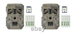 (2) Moultrie A-700i Scouting Trail Cam Security Camera 14MP Batteries + SD Card
