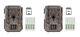 (2) Moultrie M-4000I Scouting Trail Cam Security Camera 16MP Batteries + SD Card