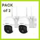 2 PCS Zumimall Wireless Outdoor Security Camera Pant Tilt Night Vision WiFi Cam