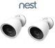 2 Pack Nest Cam IQ Outdoor Security Camera Pro 4K 12X Streaming HD Two Way Talk