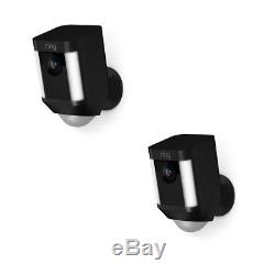 2 Pack Ring Spotlight Cam Battery Security Camera 8SB1S7-BEN0 Black Brand New