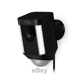 2 Pack Ring Spotlight Cam Wired Security Camera 8SH1P7-BEN0 Black Brand New