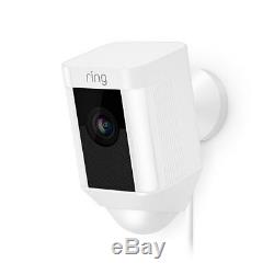 2 Pack Ring Spotlight Cam Wired Security Camera 8SH1P7-WEN0 White Brand New