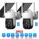 2x Wireless Security Camera System Solar Battery Powered Smart Outdoor Wifi Cam