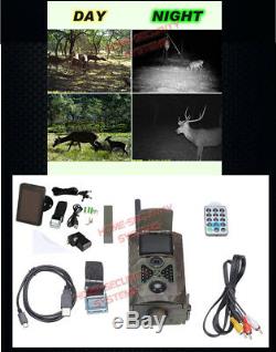 3G Trail Camera Solar GSM MMS Wireless Home Security Farm Cam IR 1080P Hidden