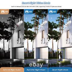 3MP Security Camera System 2 Cams + 8CH 10 NVR WiFi Wireless Outdoor IP Cam 1TB