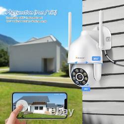 3MP Wireless IP Security Camera System CCTV PTZ Audio WiFi 8CH Monitor NVR Cam