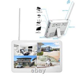3MP Wireless Security Camera System Kit Home NVR 10 Monitor Audio WiFi CCTV Cam