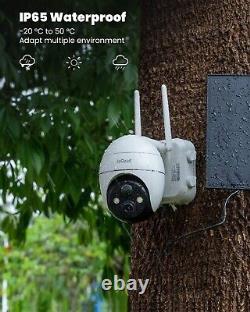 3Pack Outdoor 2K Wireless Security Camera Home 360° WiFi PTZ Battery CCTV IR Cam