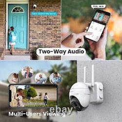 3Pack Outdoor Security Camera 2K WiFi Wireless Home Battery Powered CCTV IR Cam