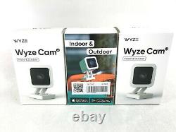 (3 PACK) Wyze Cam v3 WiFi 1080p Night Motion In-Outdoor AC Power Security Camera
