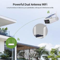3x Home Security Camera Outdoor Solar Battery Powered Wireless Wifi Cam Battery