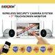 4CH 7 Touchscreen Monitor 1080P Wireless Security Camera System Audio 16GB CCTV