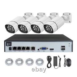 4CH POE CCTV Security Camera Stystem HD NVR Video Recorder H265 4MP/5MP/8MP Cam