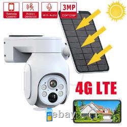 4G LTE Mobile Security Camera System Wireless Solar Battery Powered PTZ Cam 3MP