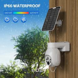 4G LTE PTZ Security Camera 3MP Cam Solar panel & SIM Card 2-way audio waterproof