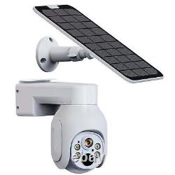4G LTE PTZ Security Camera Cam Solar panel & SIM Card 2-way audio outdoor Home