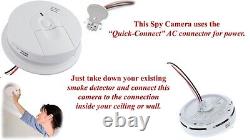 4K HD WiFi Smoke Detector Fire Alarm Spy Camera, Wired 120V Hidden Spy Cam 32GB