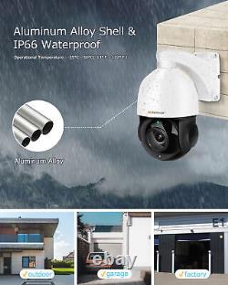 4K PTZ IP POE 8MP Security Camera 30x Zoom CCTV Outdoor Cam Compatible HIKVISION