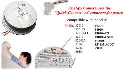 4K Ultra HD WiFi Smoke Alarm Detector Spy Camera, 120V Wired Hidden Cam, 12040