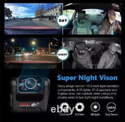 4K WIFI Car DVR Night Vision Dual Camera Dash Cam Recorder Best Uber Security