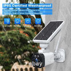 4MP Home Security Camera System Wireless Outdoor IP Cam Solar Battery Wifi 2.4G