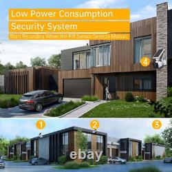 4MP Home Security Camera System Wireless Outdoor IP Cam Solar Battery Wifi 2.4G