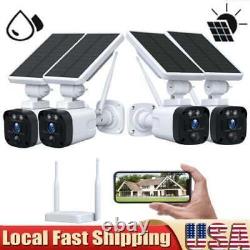 4MP Solar Powered 100% Wireless Outdoor Security Camera System Audio Wifi Cam