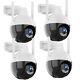 4PACK 1080P Wired Security Camera System Outdoor Home 2.4G Wifi Night Vision Cam