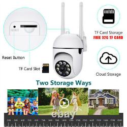 4PCS 5G Wireless Wifi Security Camera System Home Outdoor Night Vision Cam +Card