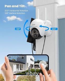4PCS ieGeek Outdoor Wireless Security Camera 360° PTZ WiFi Home Battery CCTV Cam