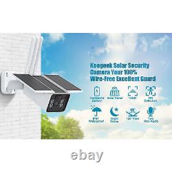 4X Home Security Camera Outdoor Solar Battery Powered Wireless Wifi Cam Pan Tilt