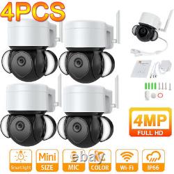 4 Pack Wifi Wireless Security Camera HD PTZ Cam System Outdoor Night Vision 4MP