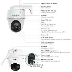 4-Set Reolink Wire-Free Security IP Camera Rechargeable Cam Argus PT+Solar Panel